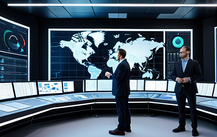 A diverse team of professional cloud architects and engineers in modest business attire, collaborating in a futuristic control room. Holographic displays showcase multiple, seamlessly interconnected cloud environments (symbolizing distinct cloud providers), with data streams flowing fluidly between them. The scene emphasizes strategic orchestration, cost optimization, and accelerated innovation. Professional photography, high detail, fully clothed, appropriate attire, safe for work, perfect anatomy, correct proportions, natural pose, well-formed hands, proper finger count, natural body proportions, family-friendly.